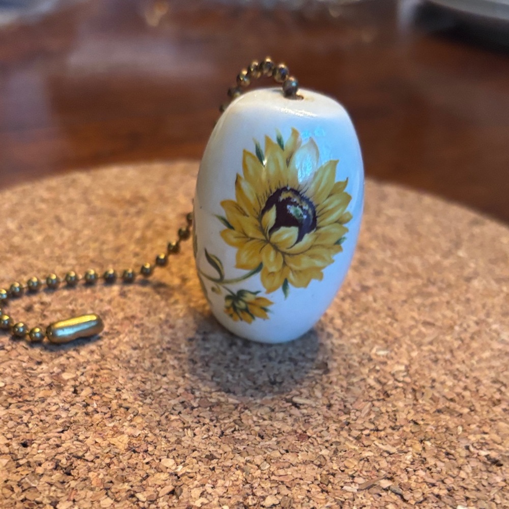 Sunflower Ceramic Pull Chain